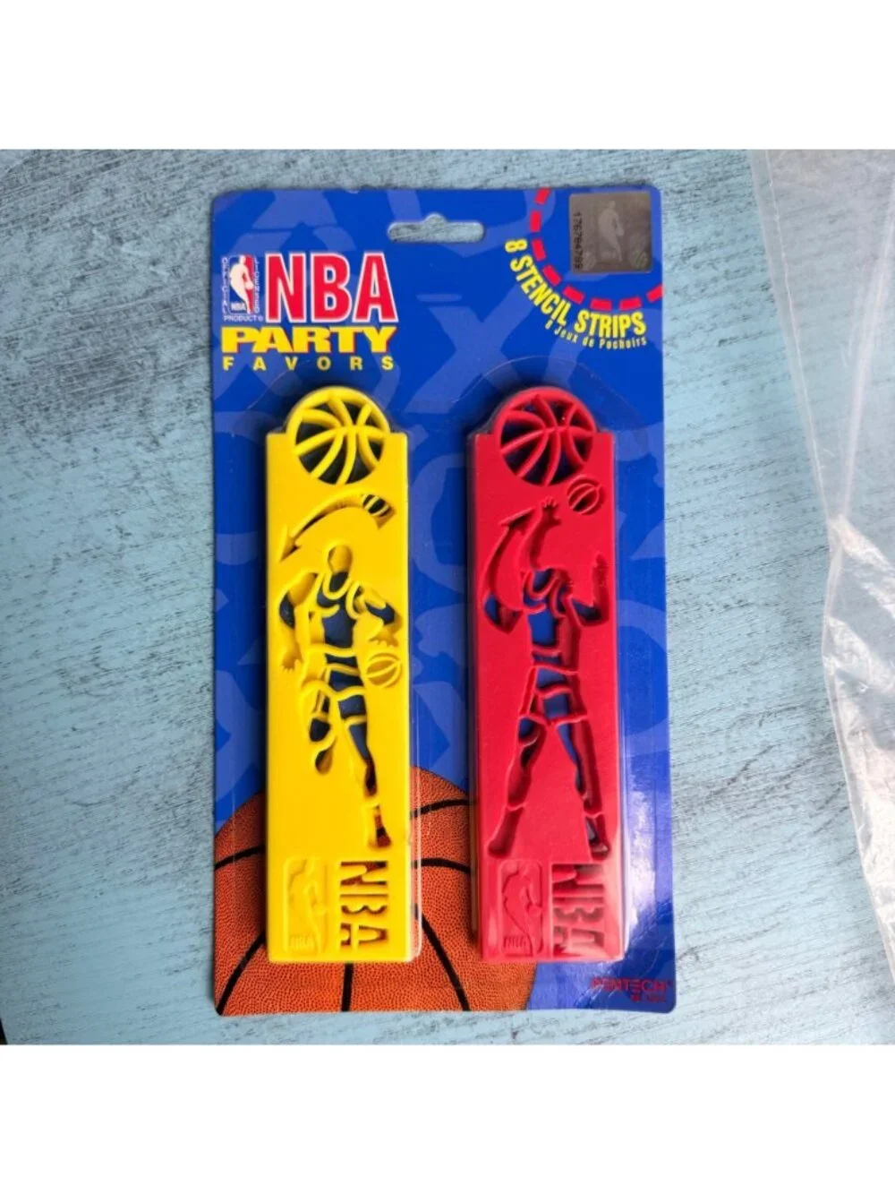 Vintage 1997 NBA Party Favors Set - Invitations Blowouts Bags Stencil Strips Hat